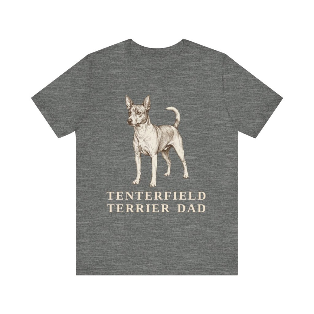 Tenterfield Terrier Dad Shirt, Vintage Dog Sketch Tee, Dog Dad Gift