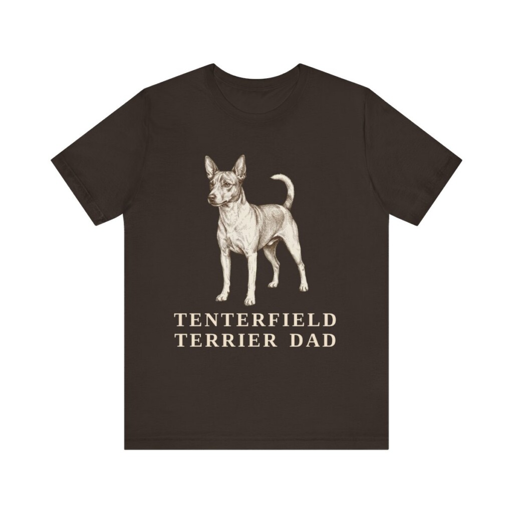 Tenterfield Terrier Dad Shirt, Vintage Dog Sketch Tee, Dog Dad Gift