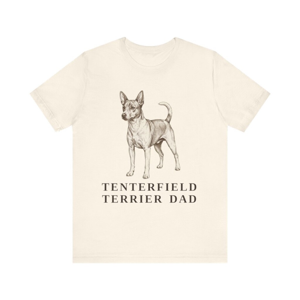 Tenterfield Terrier Dad Shirt, Vintage Dog Sketch Tee, Dog Dad Gift