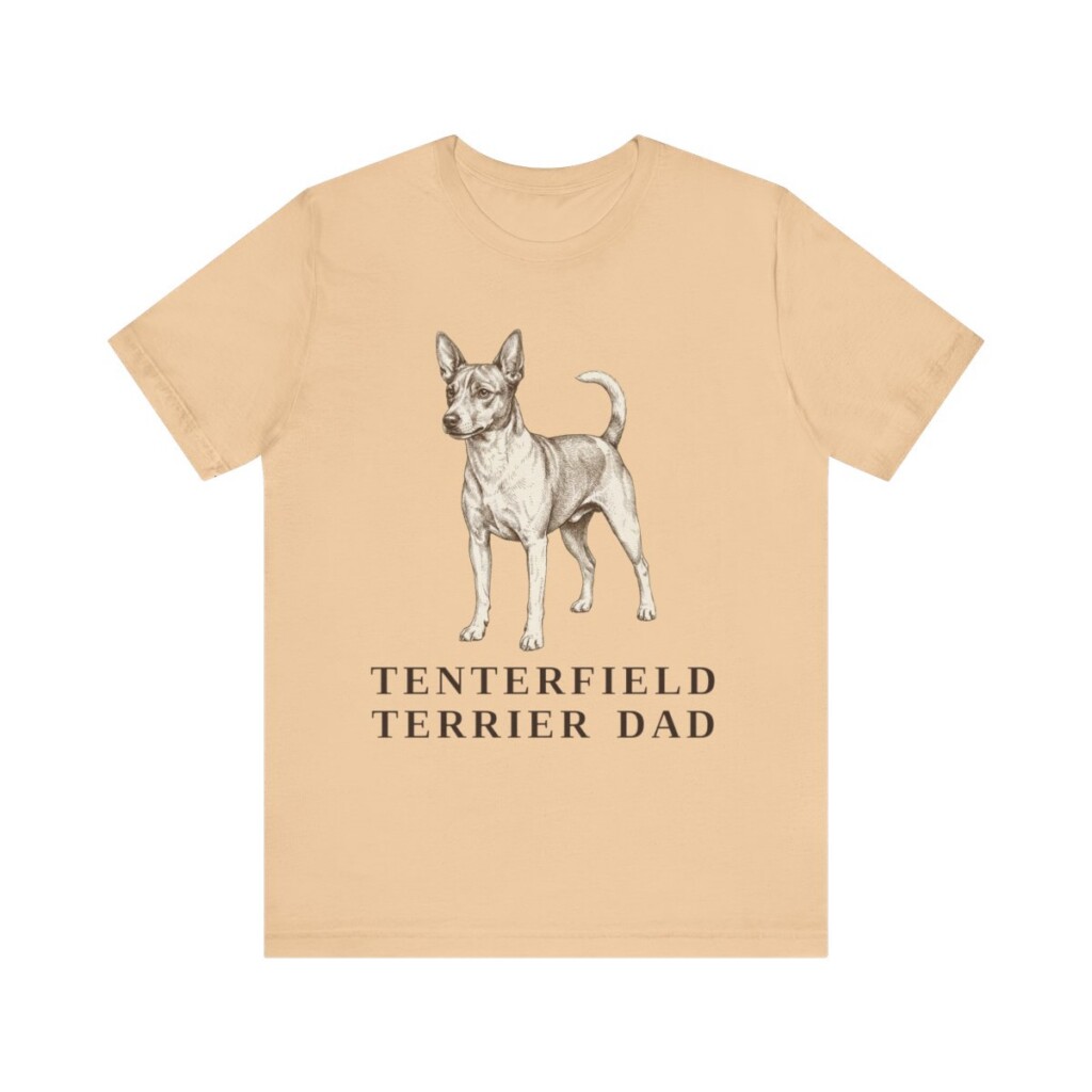 Tenterfield Terrier Dad Shirt, Vintage Dog Sketch Tee, Dog Dad Gift