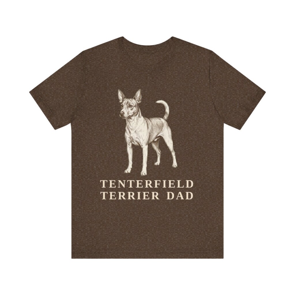 Tenterfield Terrier Dad Shirt, Vintage Dog Sketch Tee, Dog Dad Gift