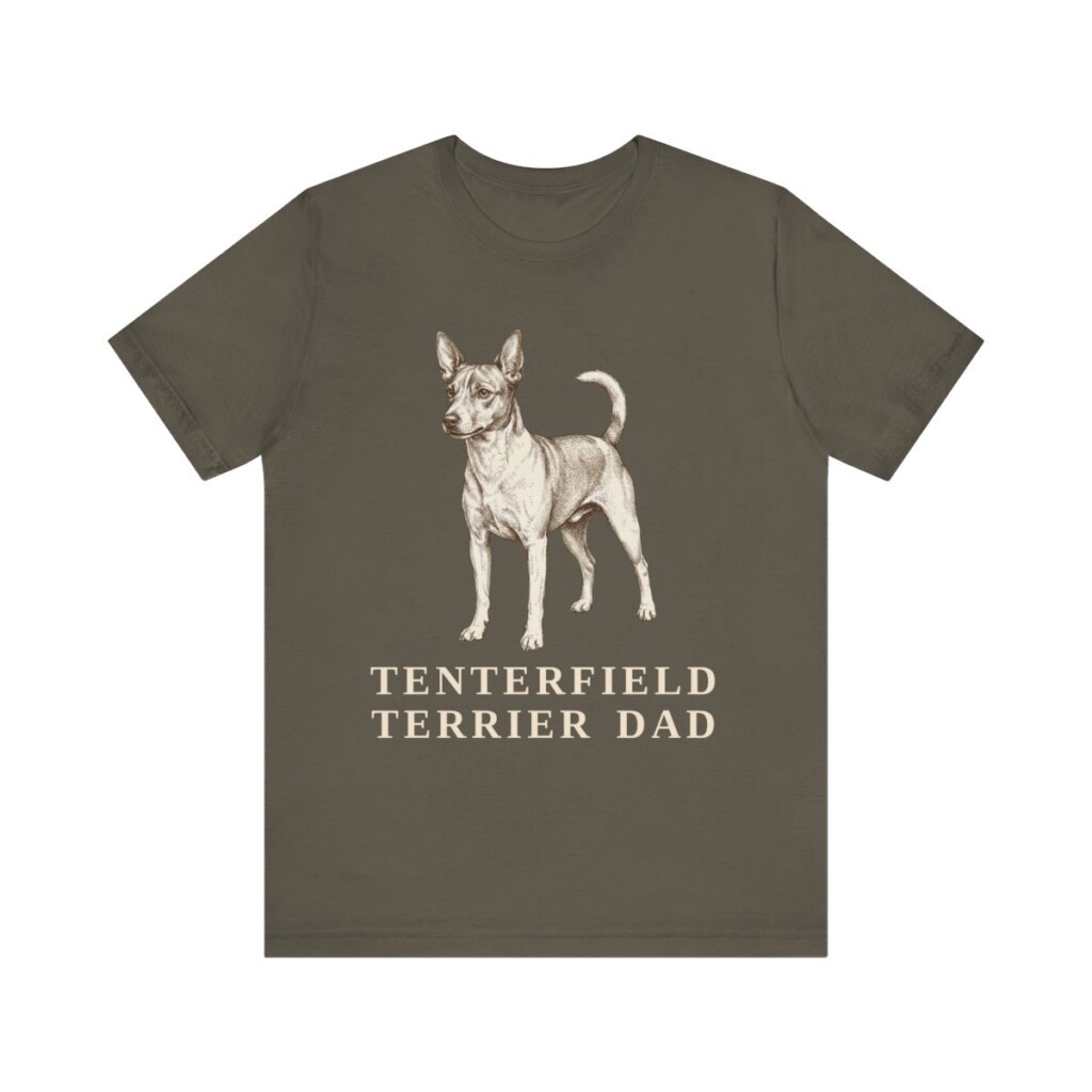Tenterfield Terrier Dad Shirt, Vintage Dog Sketch Tee, Dog Dad Gift