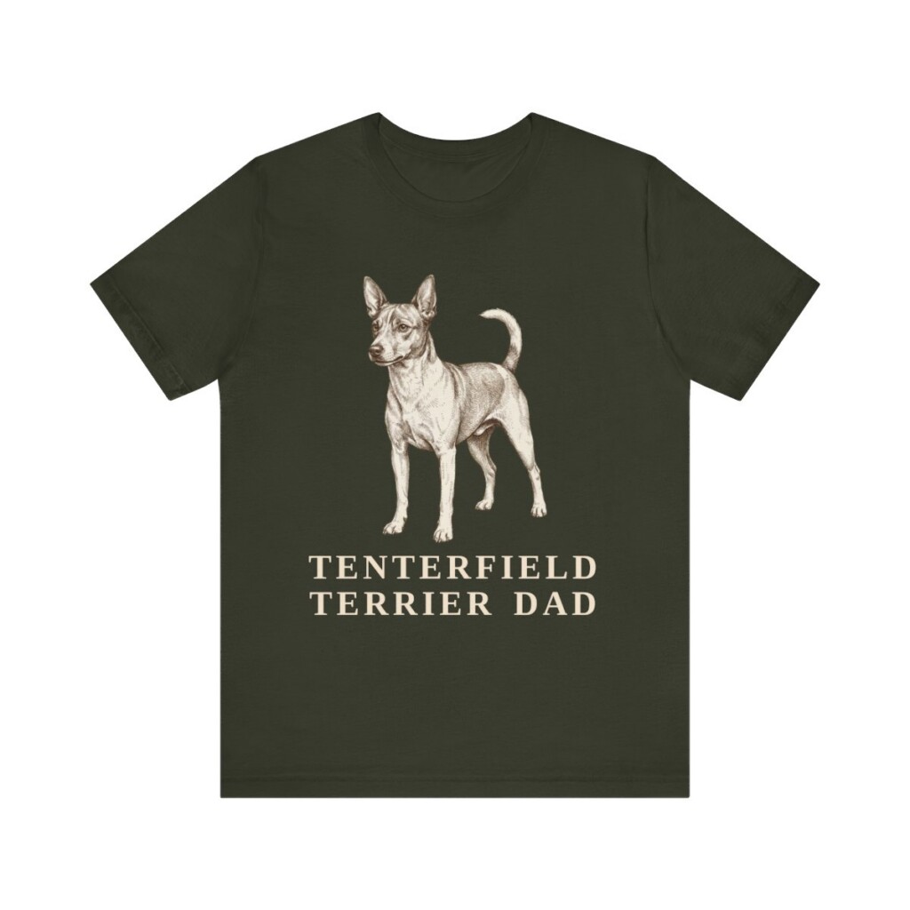 Tenterfield Terrier Dad Shirt, Vintage Dog Sketch Tee, Dog Dad Gift