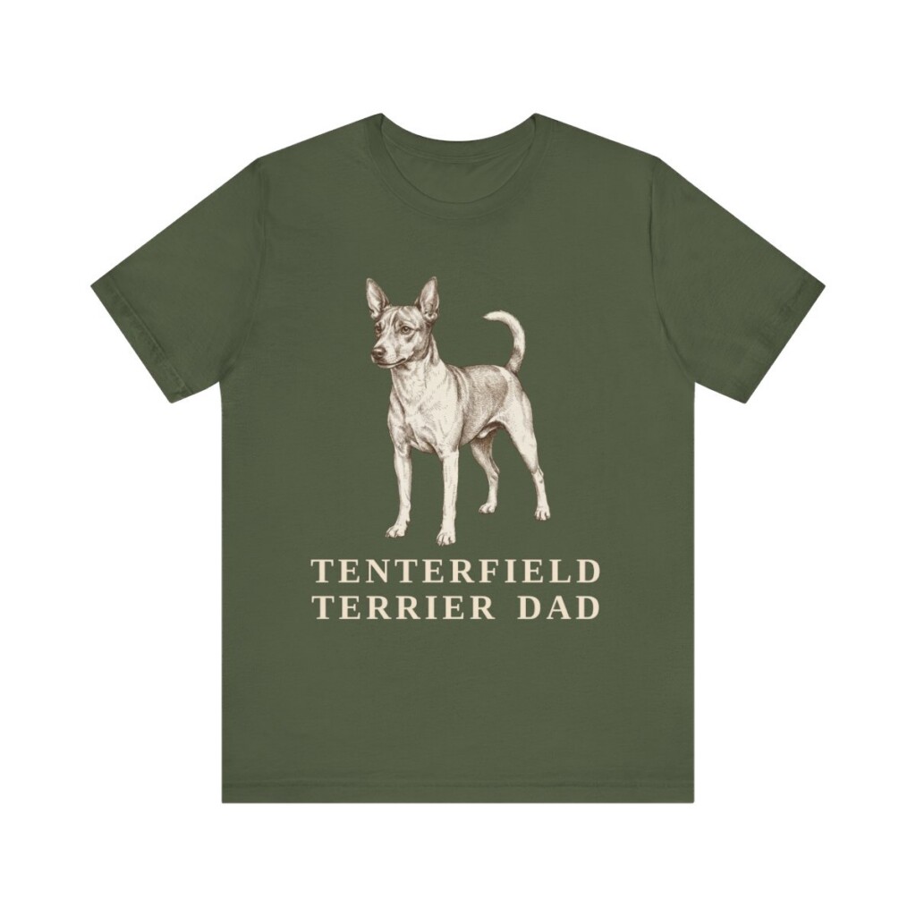 Tenterfield Terrier Dad Shirt, Vintage Dog Sketch Tee, Dog Dad Gift