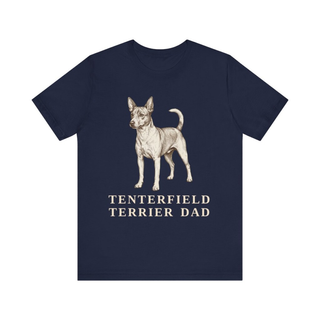 Tenterfield Terrier Dad Shirt, Vintage Dog Sketch Tee, Dog Dad Gift