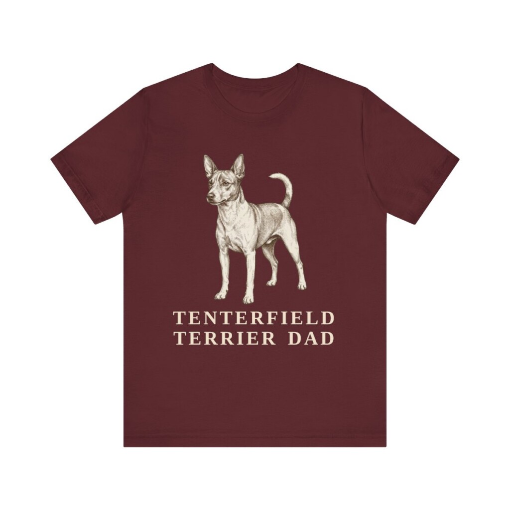 Tenterfield Terrier Dad Shirt, Vintage Dog Sketch Tee, Dog Dad Gift