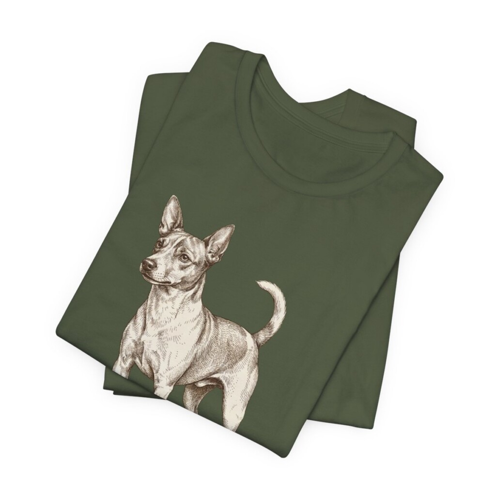 Tenterfield Terrier Dad Shirt, Vintage Dog Sketch Tee, Dog Dad Gift