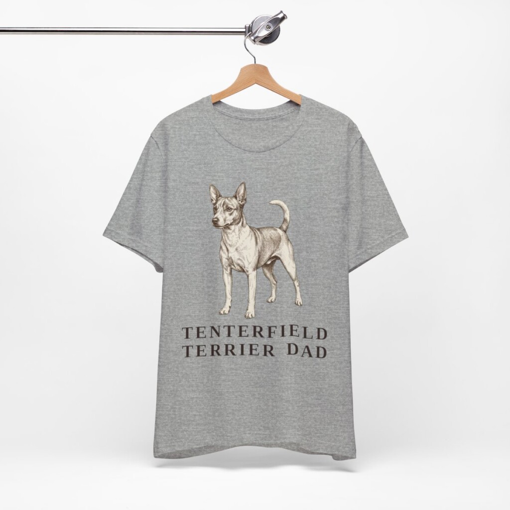Tenterfield Terrier Dad Shirt, Vintage Dog Sketch Tee, Dog Dad Gift