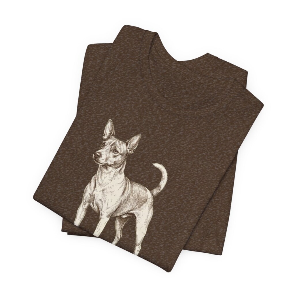 Tenterfield Terrier Humor Shirt, Vintage Dog Sketch Tee, Dog Humor Gift