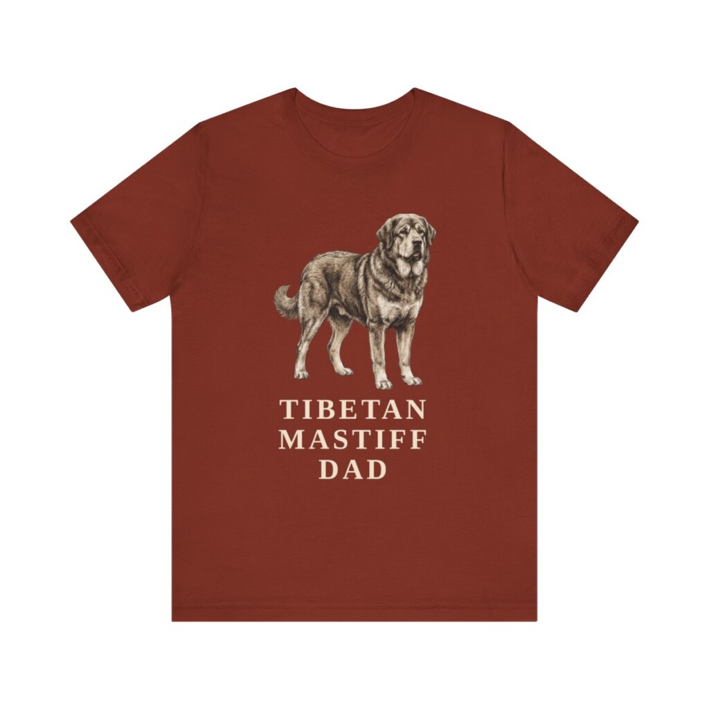 Tibetan Mastiff Dad Shirt, Vintage Dog Sketch Tee, Dog Dad Gift