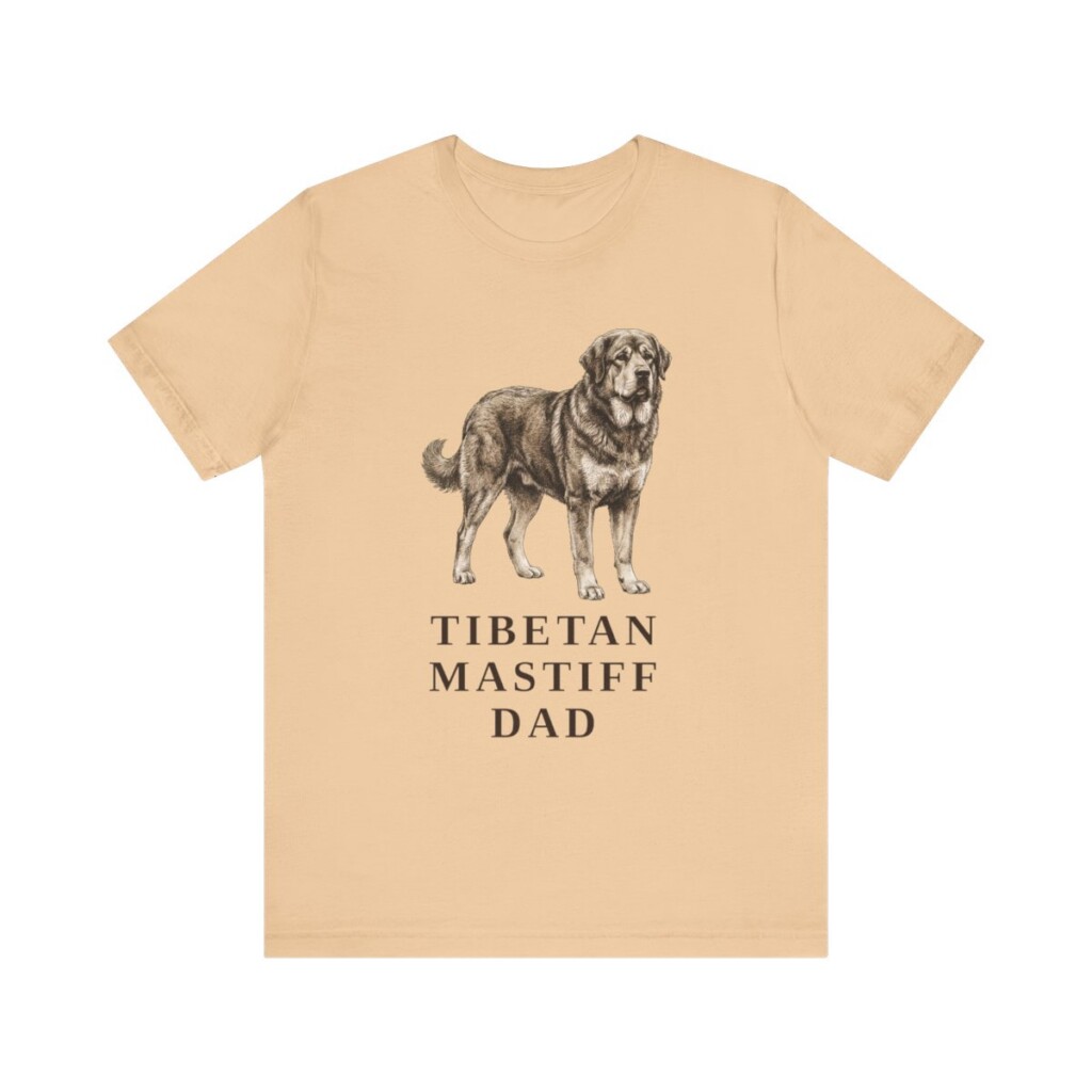 Tibetan Mastiff Dad Shirt, Vintage Dog Sketch Tee, Dog Dad Gift