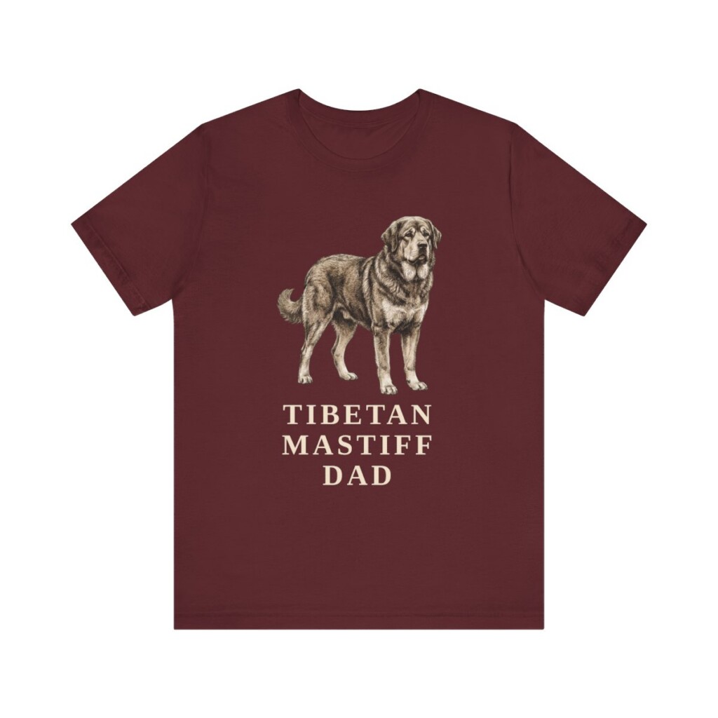 Tibetan Mastiff Dad Shirt, Vintage Dog Sketch Tee, Dog Dad Gift