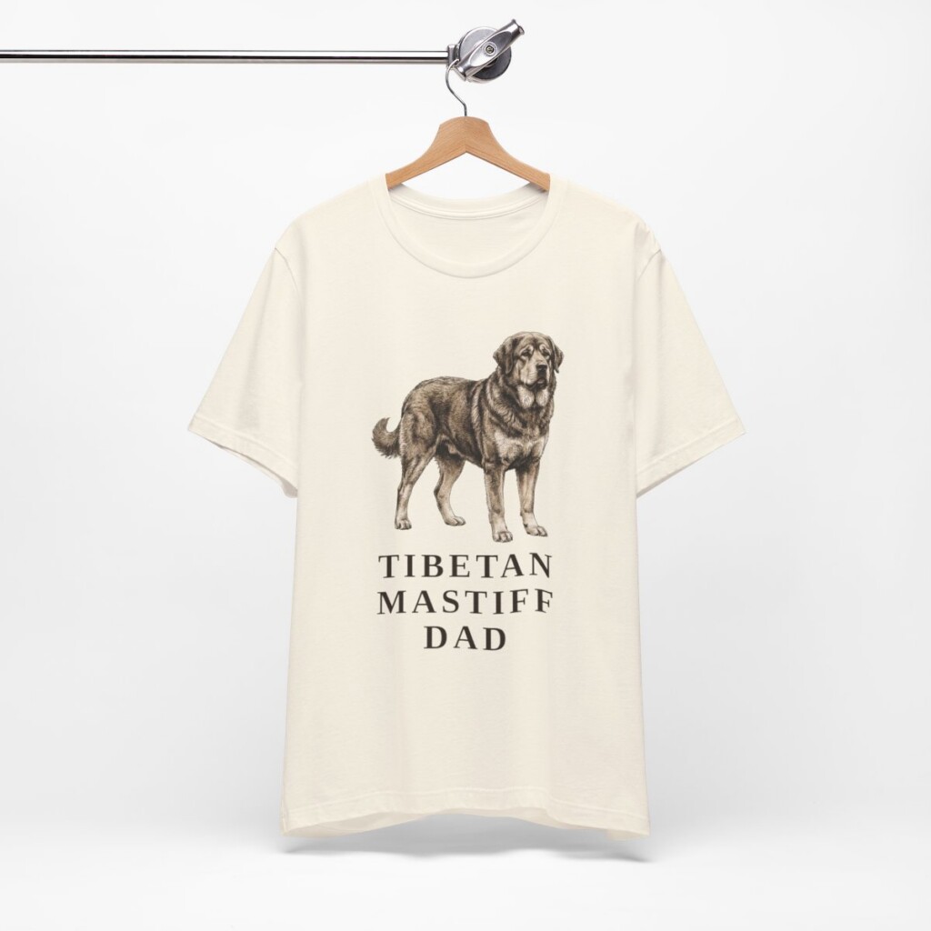 Tibetan Mastiff Dad Shirt, Vintage Dog Sketch Tee, Dog Dad Gift