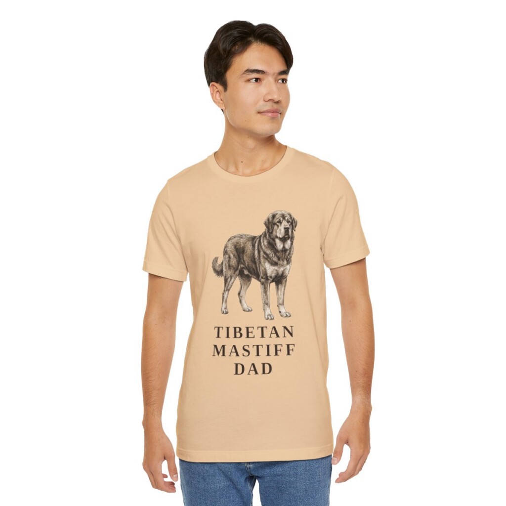 Tibetan Mastiff Dad Shirt, Vintage Dog Sketch Tee, Dog Dad Gift