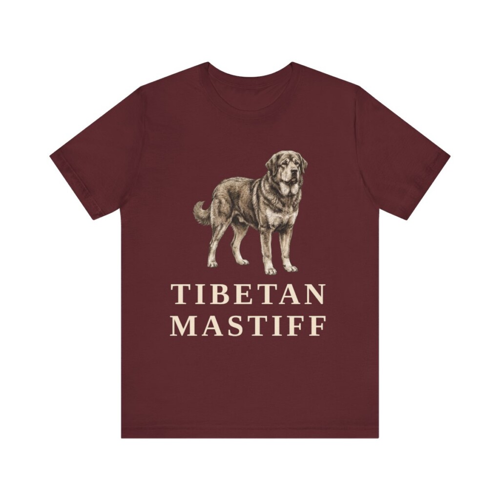 Tibetan Mastiff Lover Shirt, Vintage Dog Sketch Tee, Dog Lover Gift