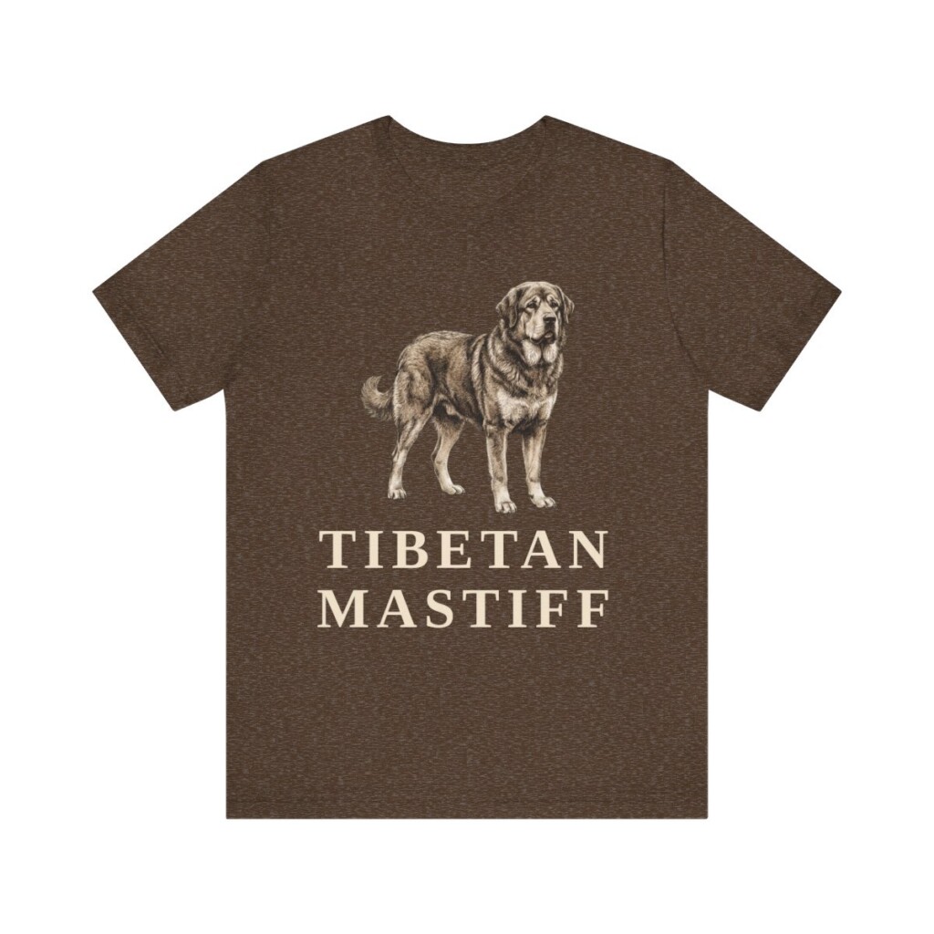 Tibetan Mastiff Lover Shirt, Vintage Dog Sketch Tee, Dog Lover Gift
