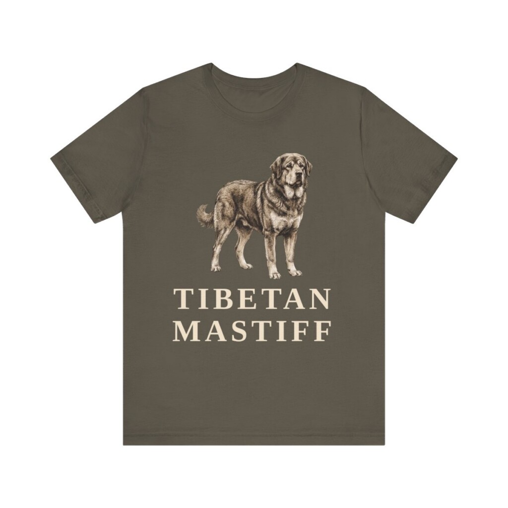 Tibetan Mastiff Lover Shirt, Vintage Dog Sketch Tee, Dog Lover Gift