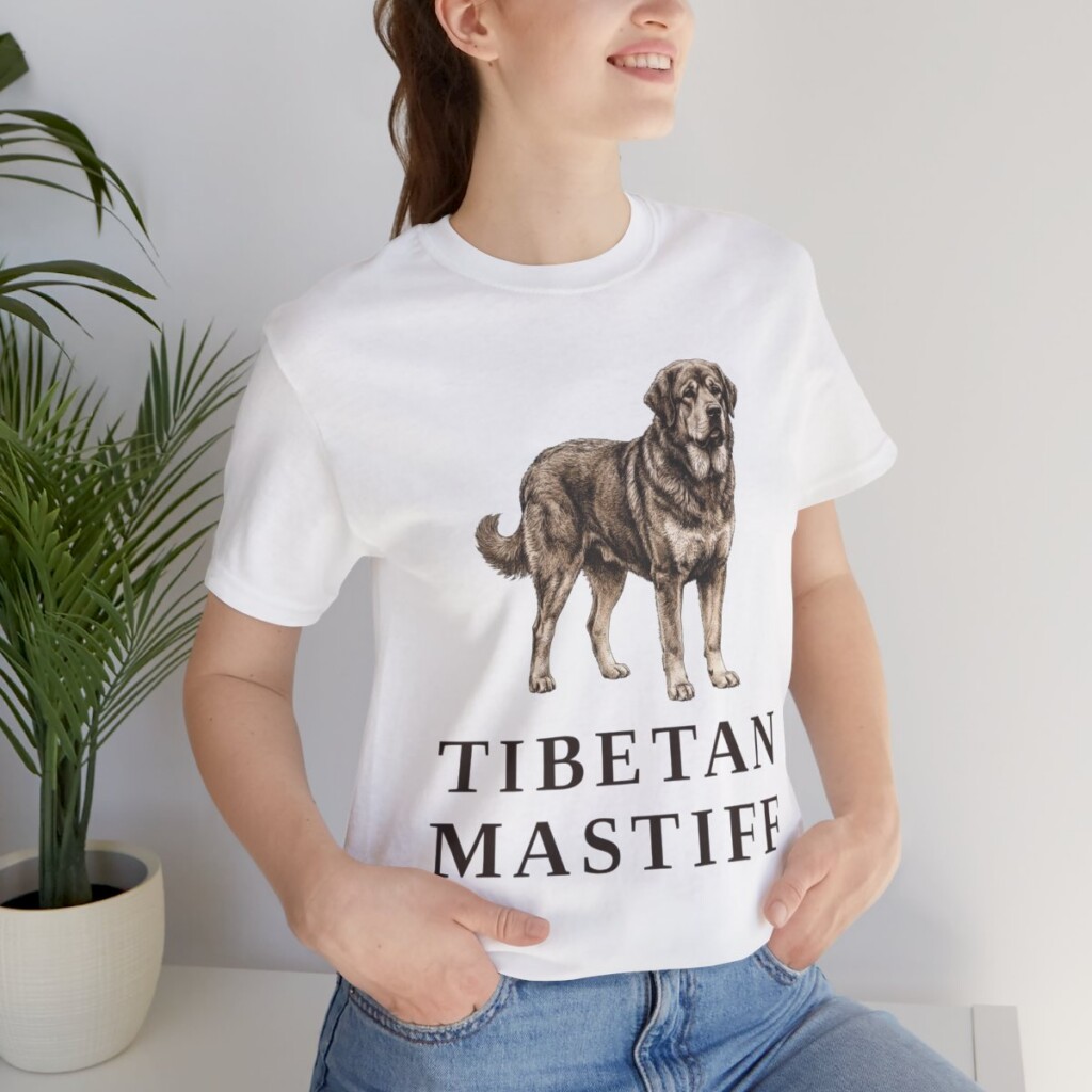 Tibetan Mastiff Lover Shirt, Vintage Dog Sketch Tee, Dog Lover Gift
