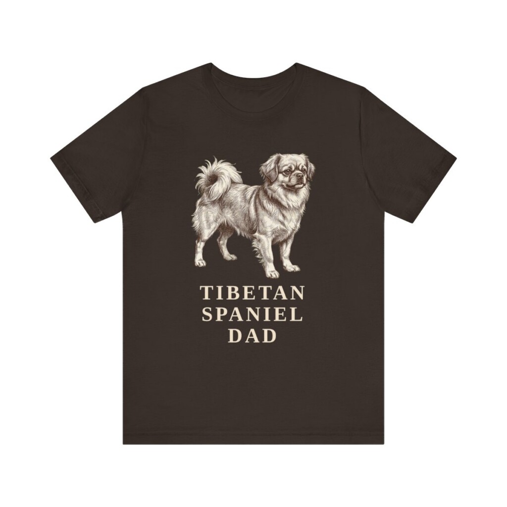 Tibetan Spaniel Dad Shirt, Vintage Dog Sketch Tee, Dog Dad Gift
