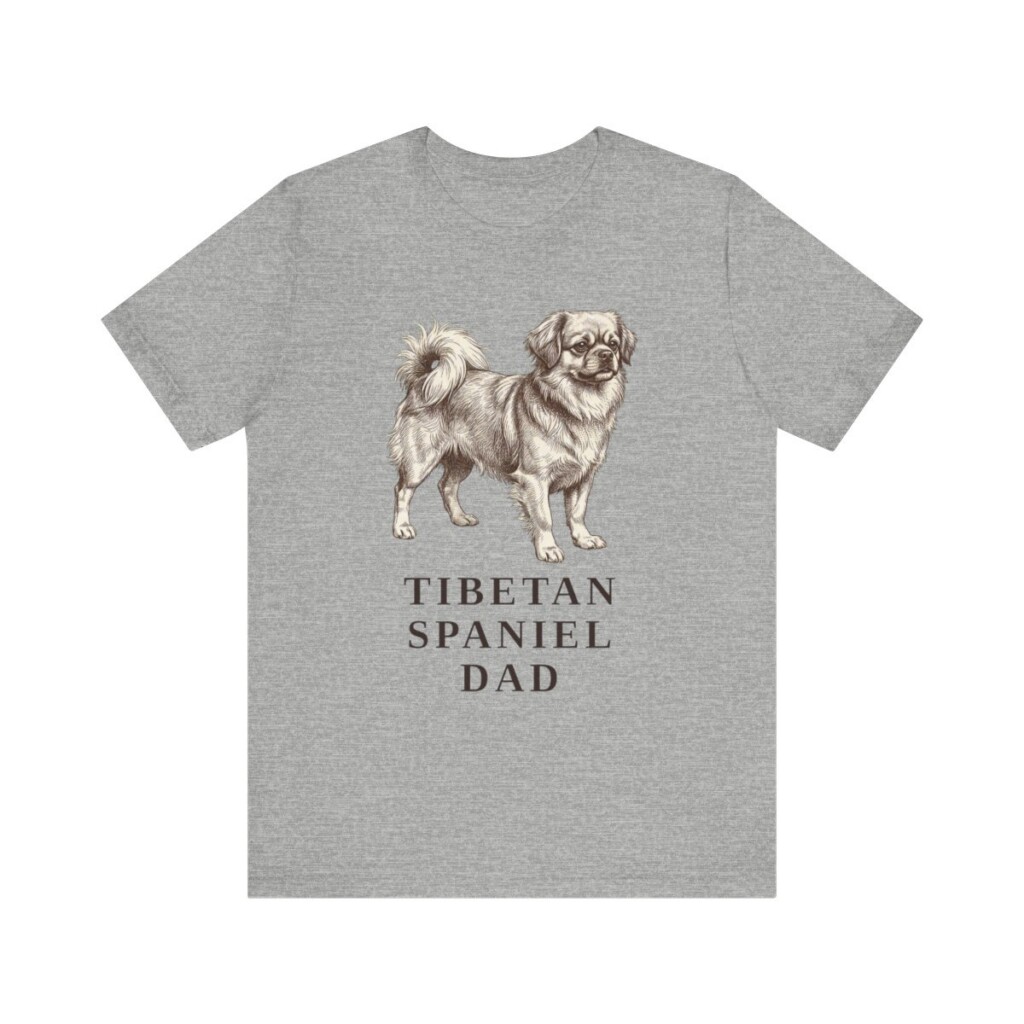 Tibetan Spaniel Dad Shirt, Vintage Dog Sketch Tee, Dog Dad Gift
