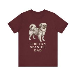 Tibetan Spaniel Dad Shirt, Vintage Dog Sketch Tee, Dog Dad Gift