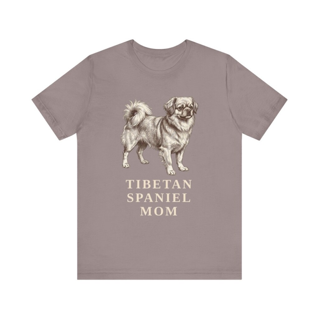 Tibetan Spaniel Mom Shirt, Vintage Dog Sketch Tee, Dog Mom Gift