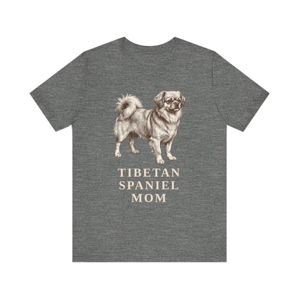 Tibetan Spaniel Mom Shirt, Vintage Dog Sketch Tee, Dog Mom Gift