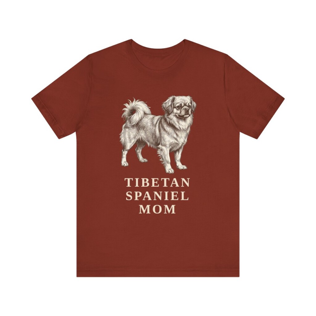 Tibetan Spaniel Mom Shirt, Vintage Dog Sketch Tee, Dog Mom Gift