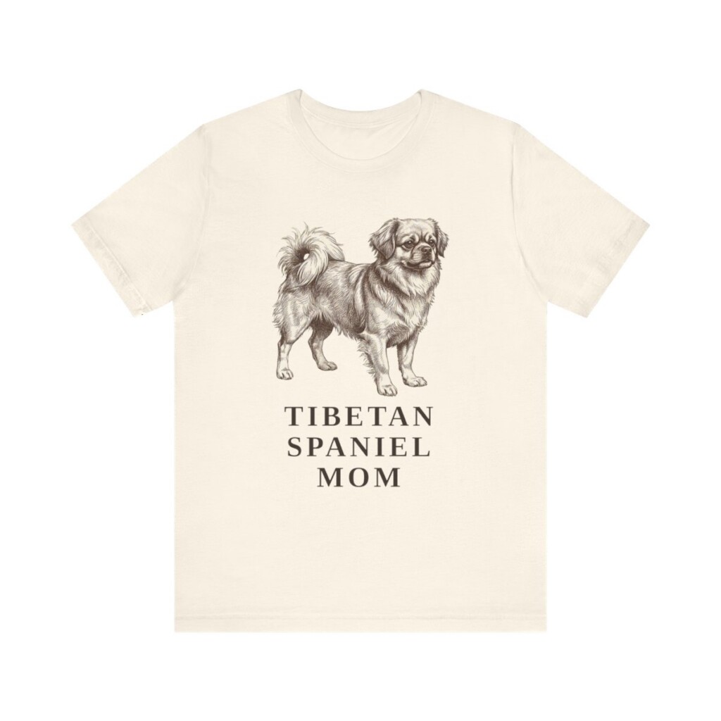 Tibetan Spaniel Mom Shirt, Vintage Dog Sketch Tee, Dog Mom Gift