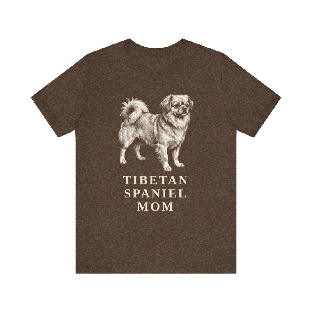 Tibetan Spaniel Mom Shirt, Vintage Dog Sketch Tee, Dog Mom Gift