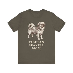 Tibetan Spaniel Mom Shirt, Vintage Dog Sketch Tee, Dog Mom Gift