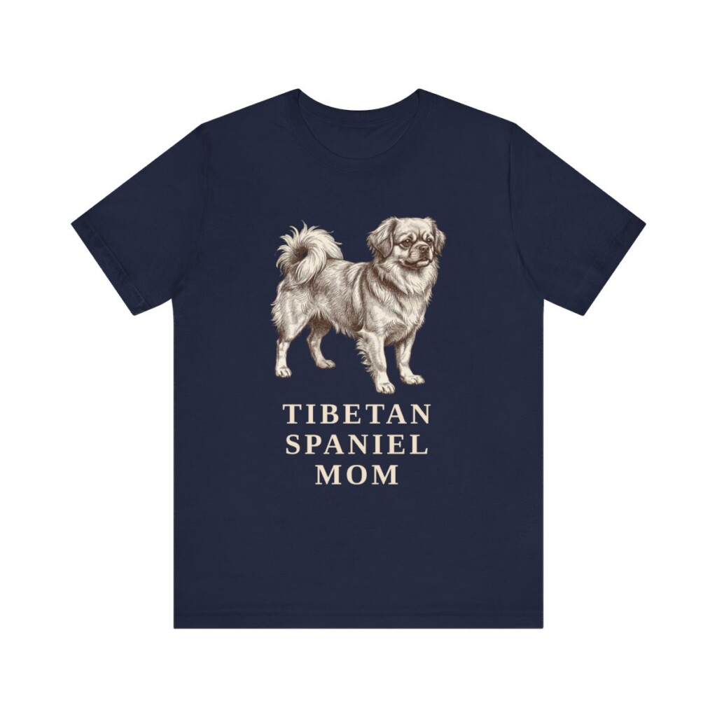 Tibetan Spaniel Mom Shirt, Vintage Dog Sketch Tee, Dog Mom Gift