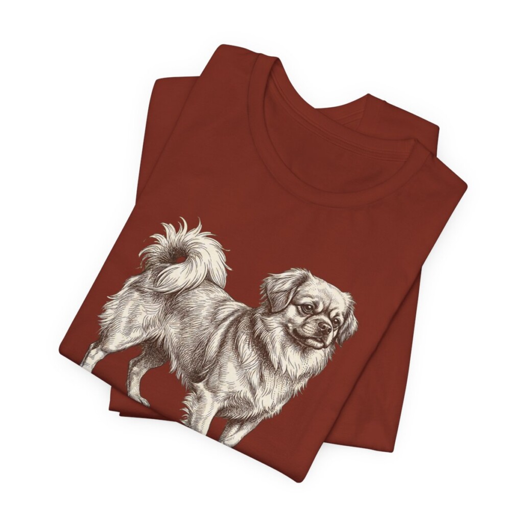 Tibetan Spaniel Mom Shirt, Vintage Dog Sketch Tee, Dog Mom Gift