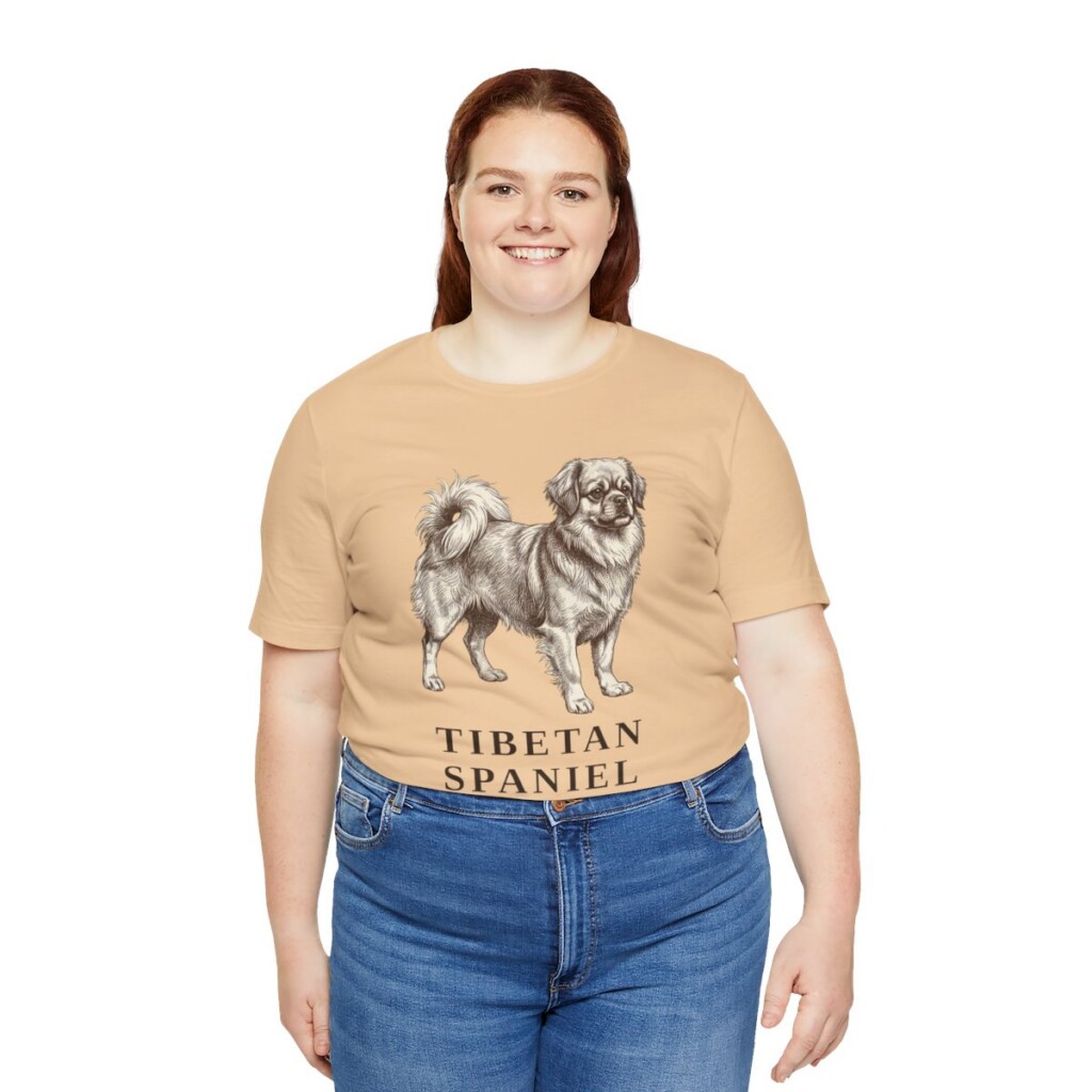 Tibetan Spaniel Mom Shirt, Vintage Dog Sketch Tee, Dog Mom Gift
