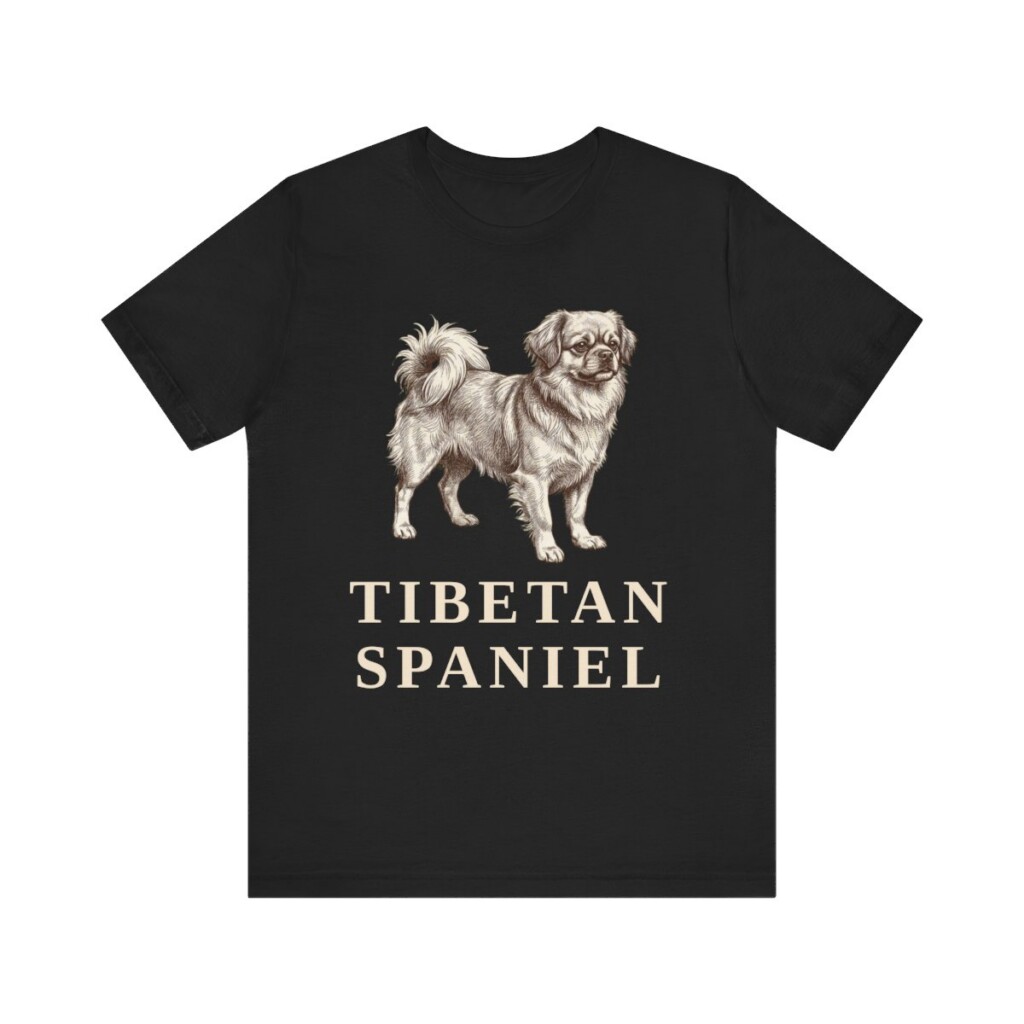 Tibetan Spaniel Lover Shirt, Vintage Dog Sketch Tee, Dog Lover Gift