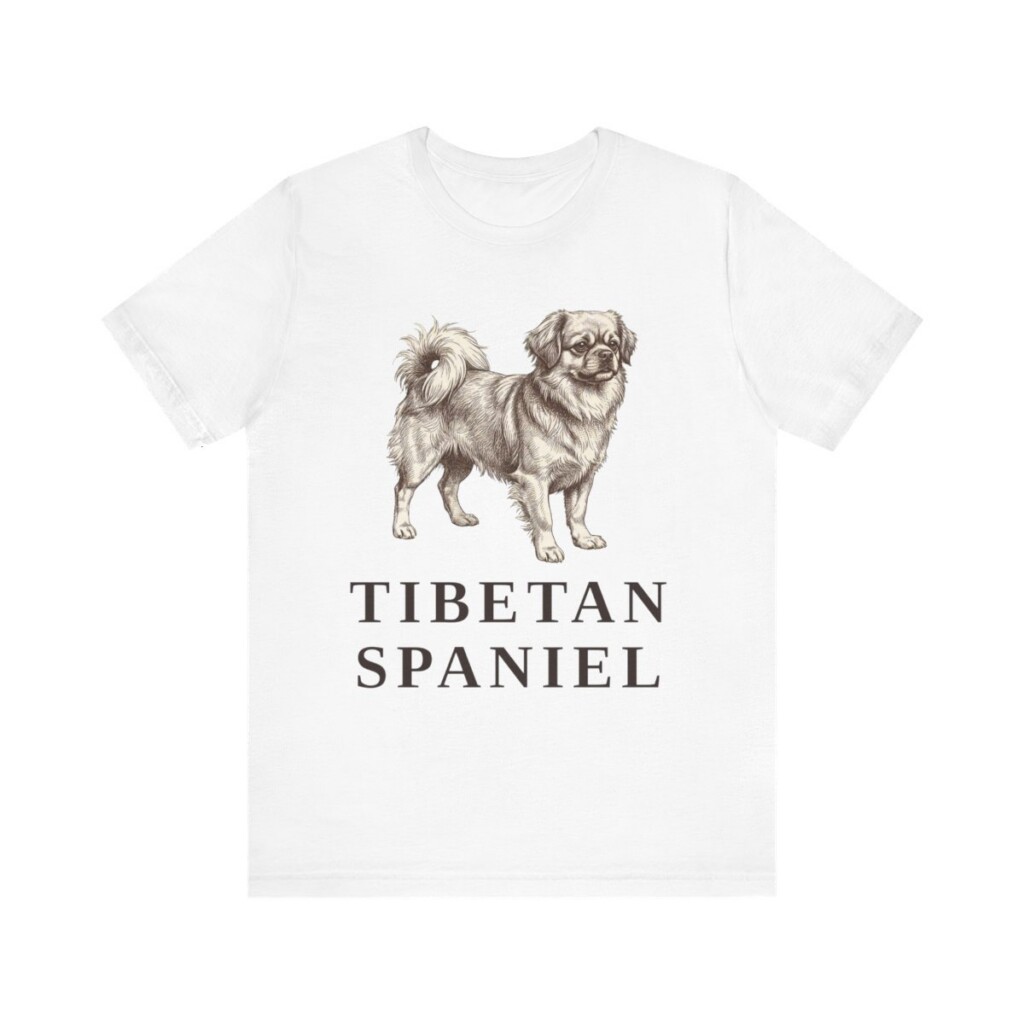Tibetan Spaniel Lover Shirt, Vintage Dog Sketch Tee, Dog Lover Gift