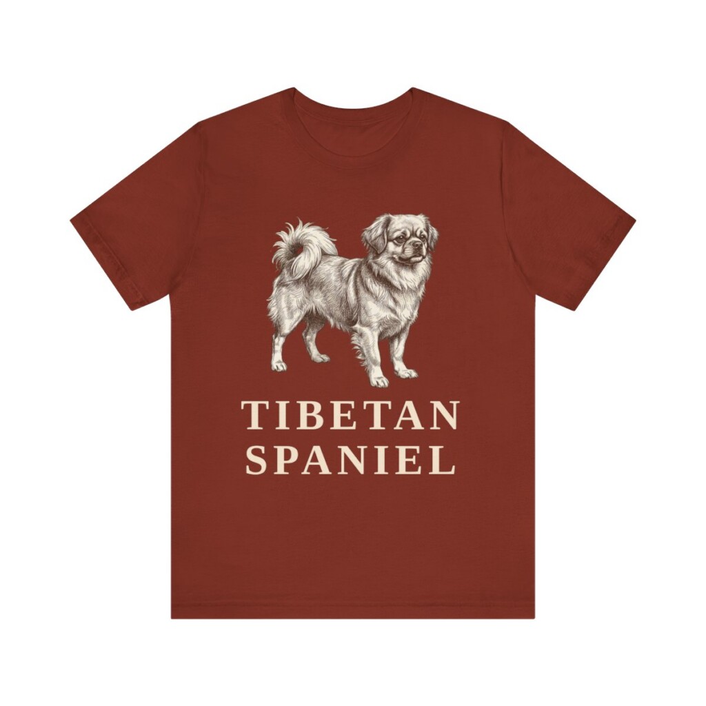 Tibetan Spaniel Lover Shirt, Vintage Dog Sketch Tee, Dog Lover Gift