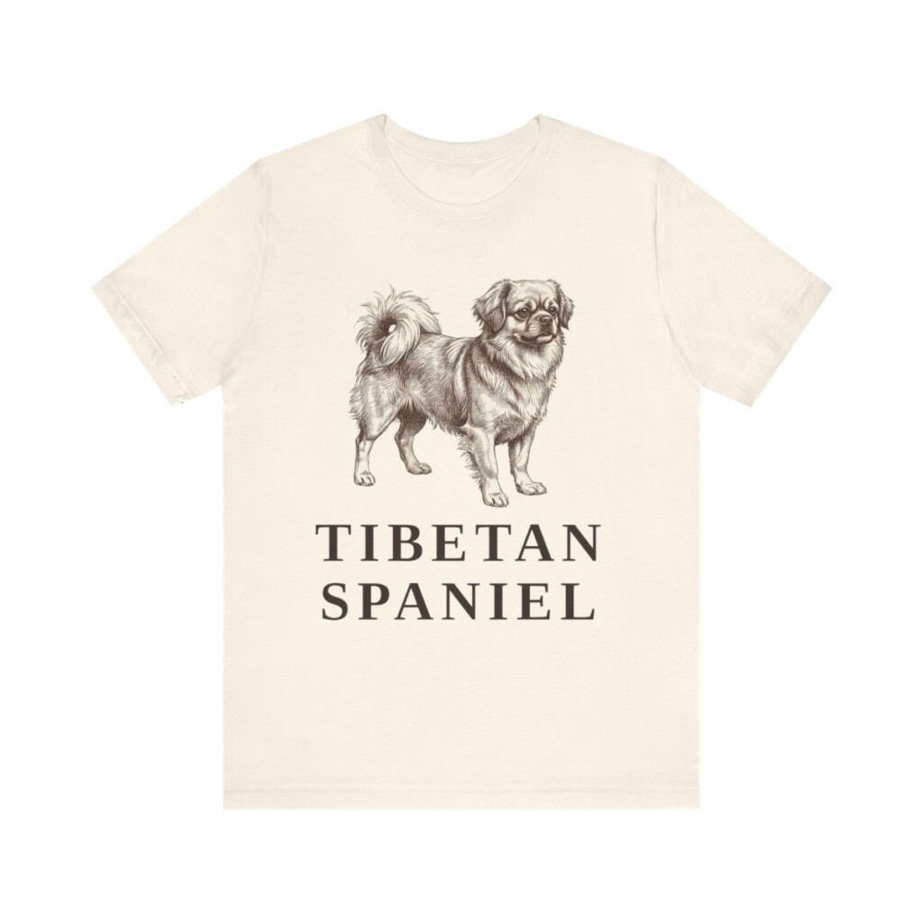 Tibetan Spaniel Lover Shirt, Vintage Dog Sketch Tee, Dog Lover Gift
