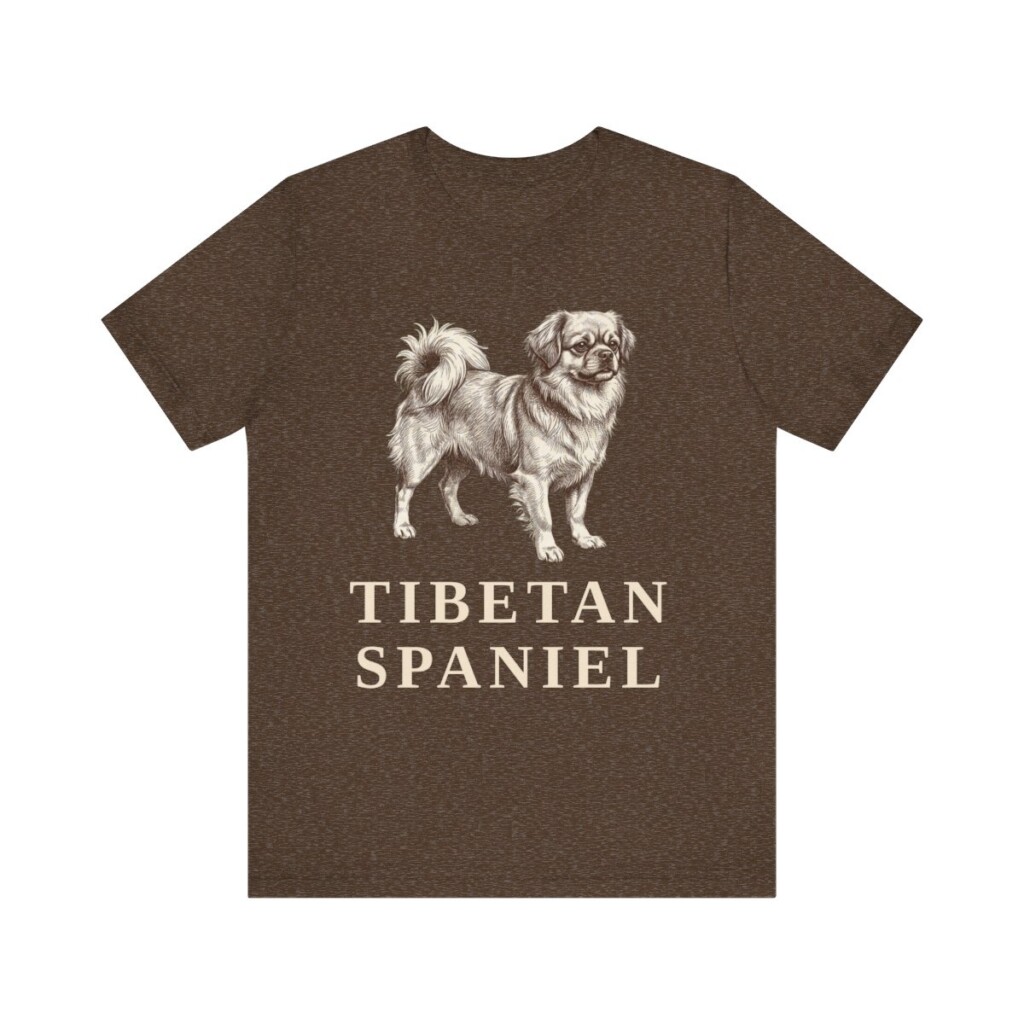 Tibetan Spaniel Lover Shirt, Vintage Dog Sketch Tee, Dog Lover Gift