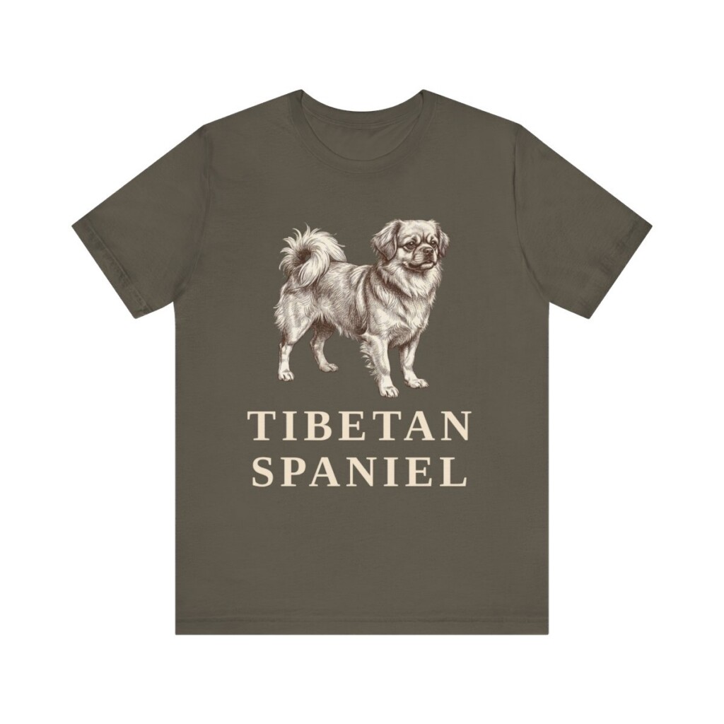 Tibetan Spaniel Lover Shirt, Vintage Dog Sketch Tee, Dog Lover Gift