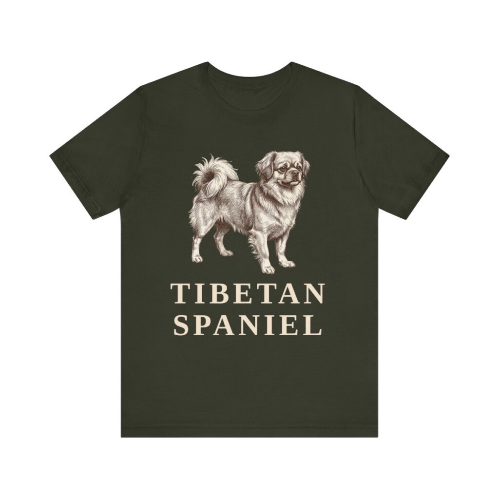 Tibetan Spaniel Lover Shirt, Vintage Dog Sketch Tee, Dog Lover Gift