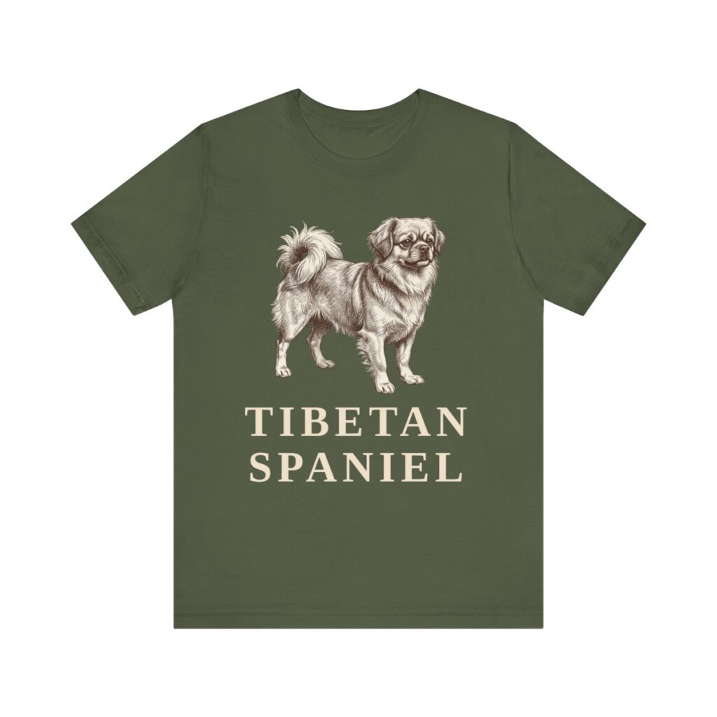 Tibetan Spaniel Lover Shirt, Vintage Dog Sketch Tee, Dog Lover Gift