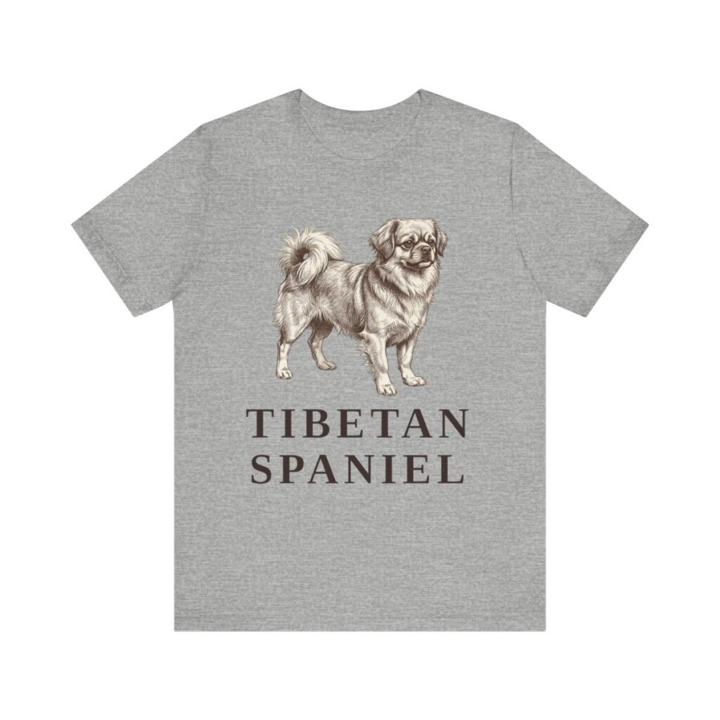 Tibetan Spaniel Lover Shirt, Vintage Dog Sketch Tee, Dog Lover Gift