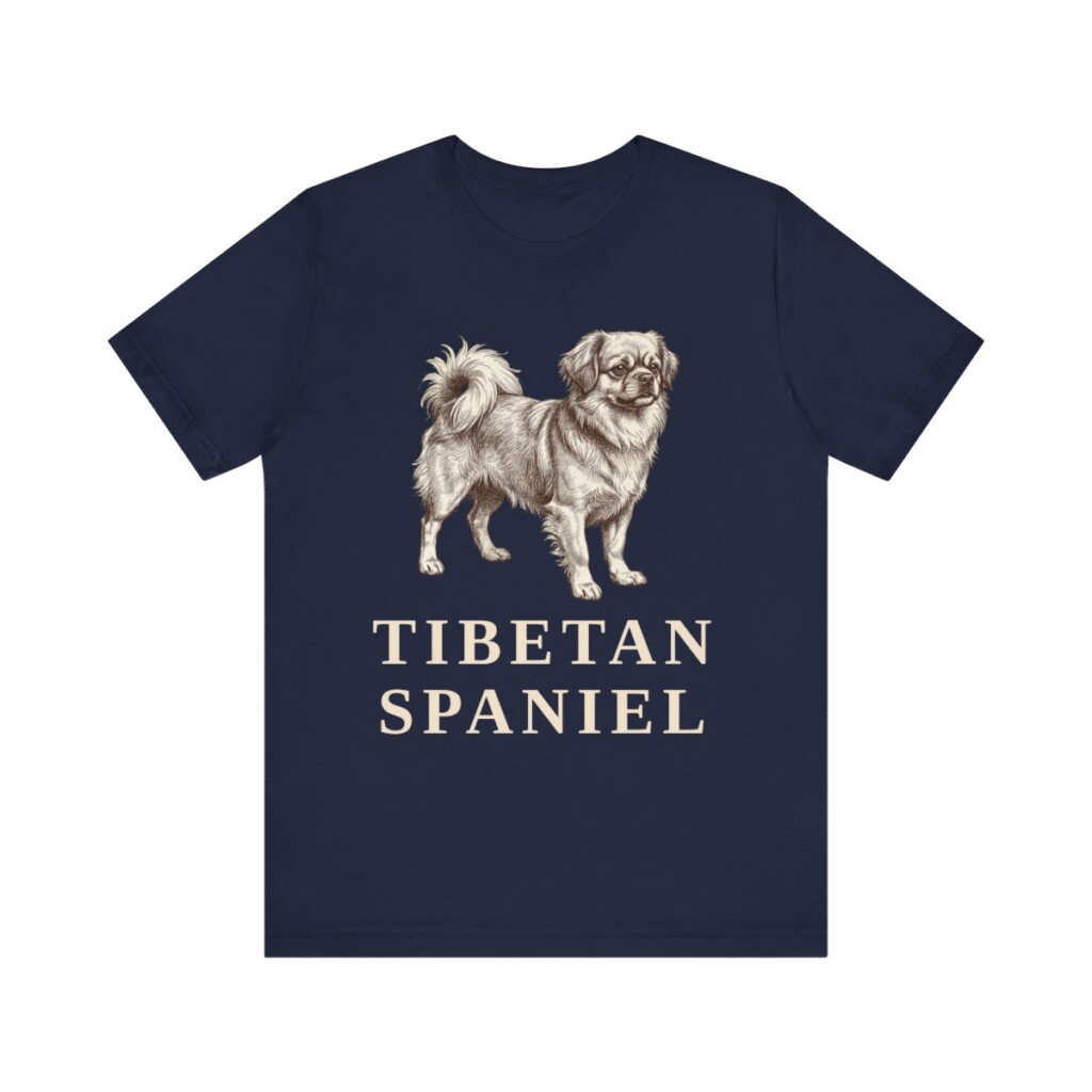 Tibetan Spaniel Lover Shirt, Vintage Dog Sketch Tee, Dog Lover Gift