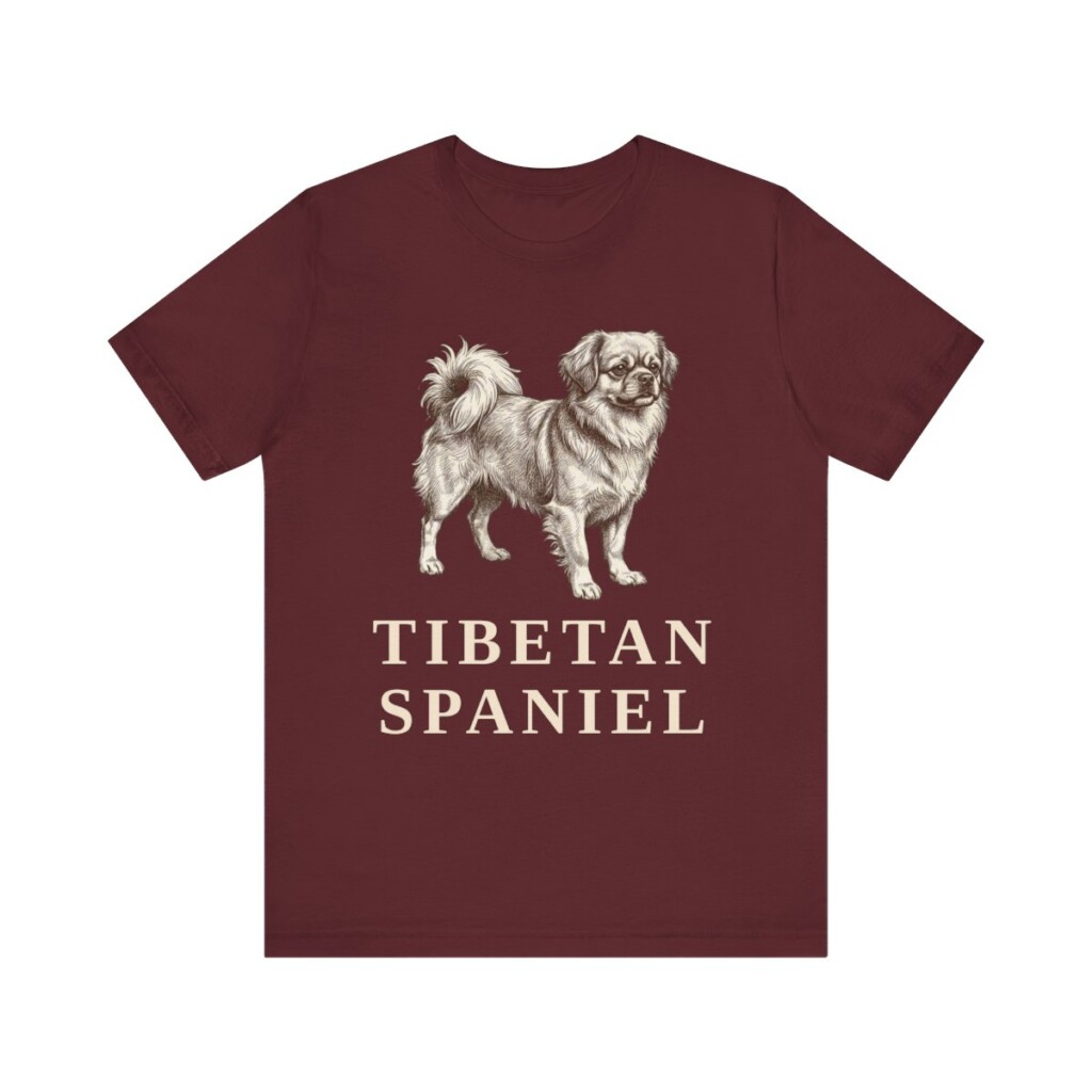Tibetan Spaniel Lover Shirt, Vintage Dog Sketch Tee, Dog Lover Gift