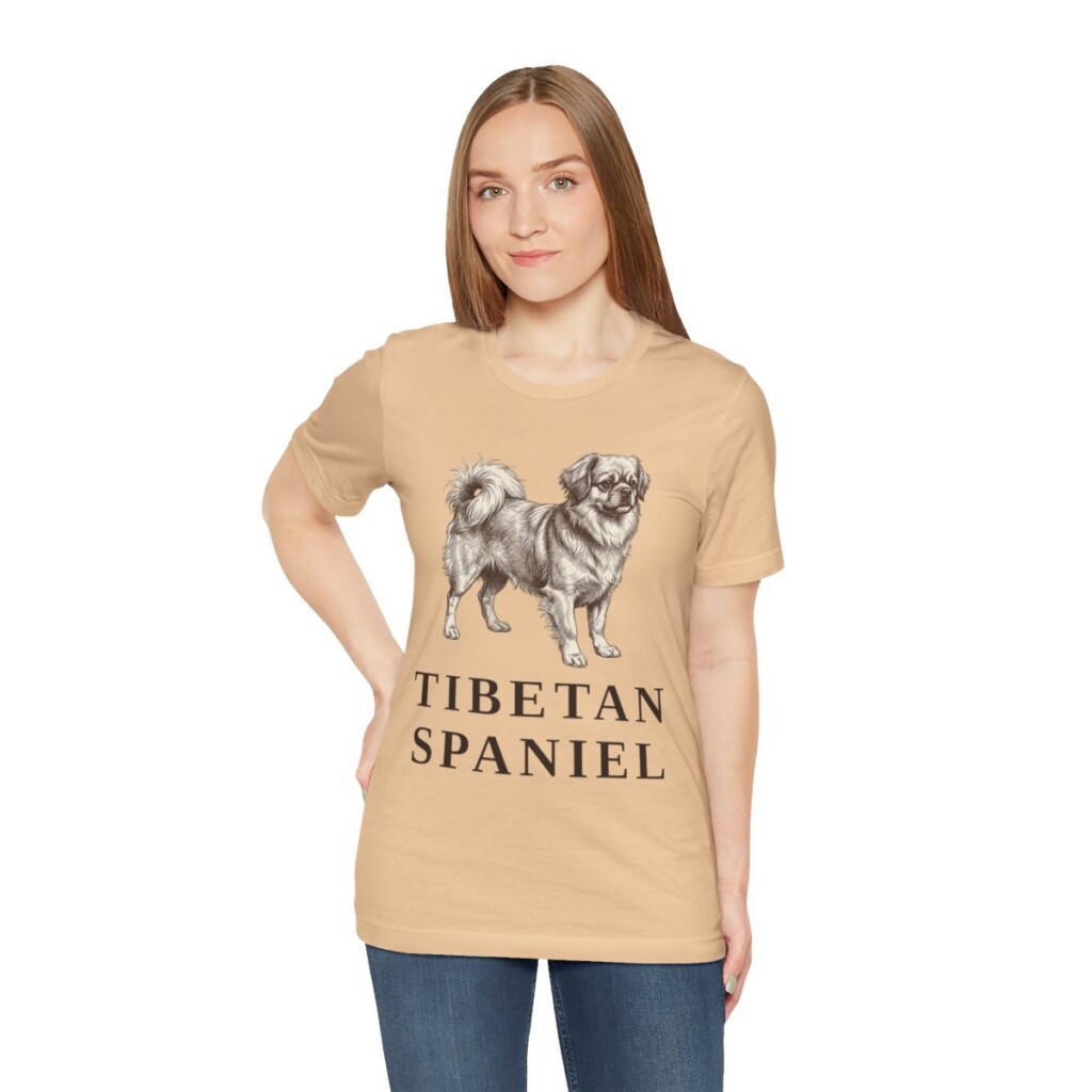 Tibetan Spaniel Lover Shirt, Vintage Dog Sketch Tee, Dog Lover Gift