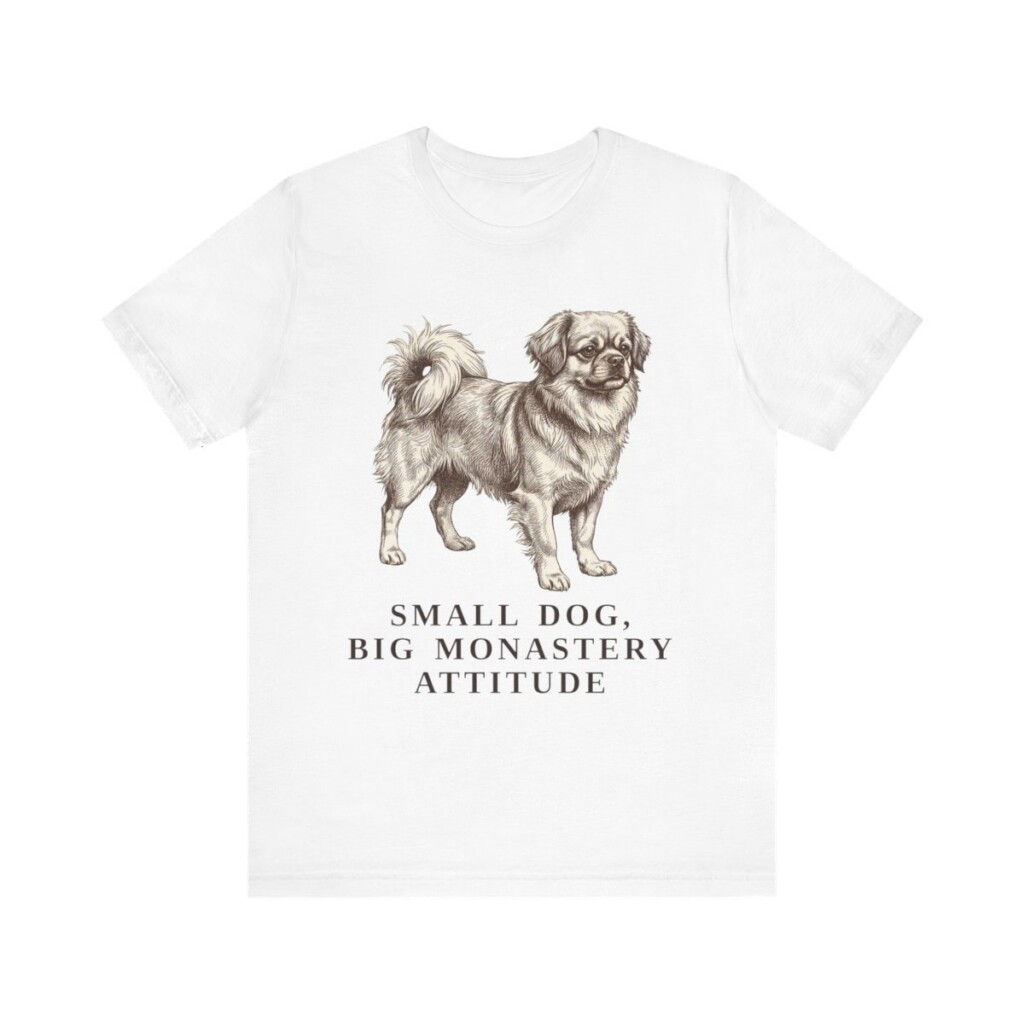 Tibetan Spaniel Humor Shirt, Vintage Dog Sketch Tee, Dog Humor Gift