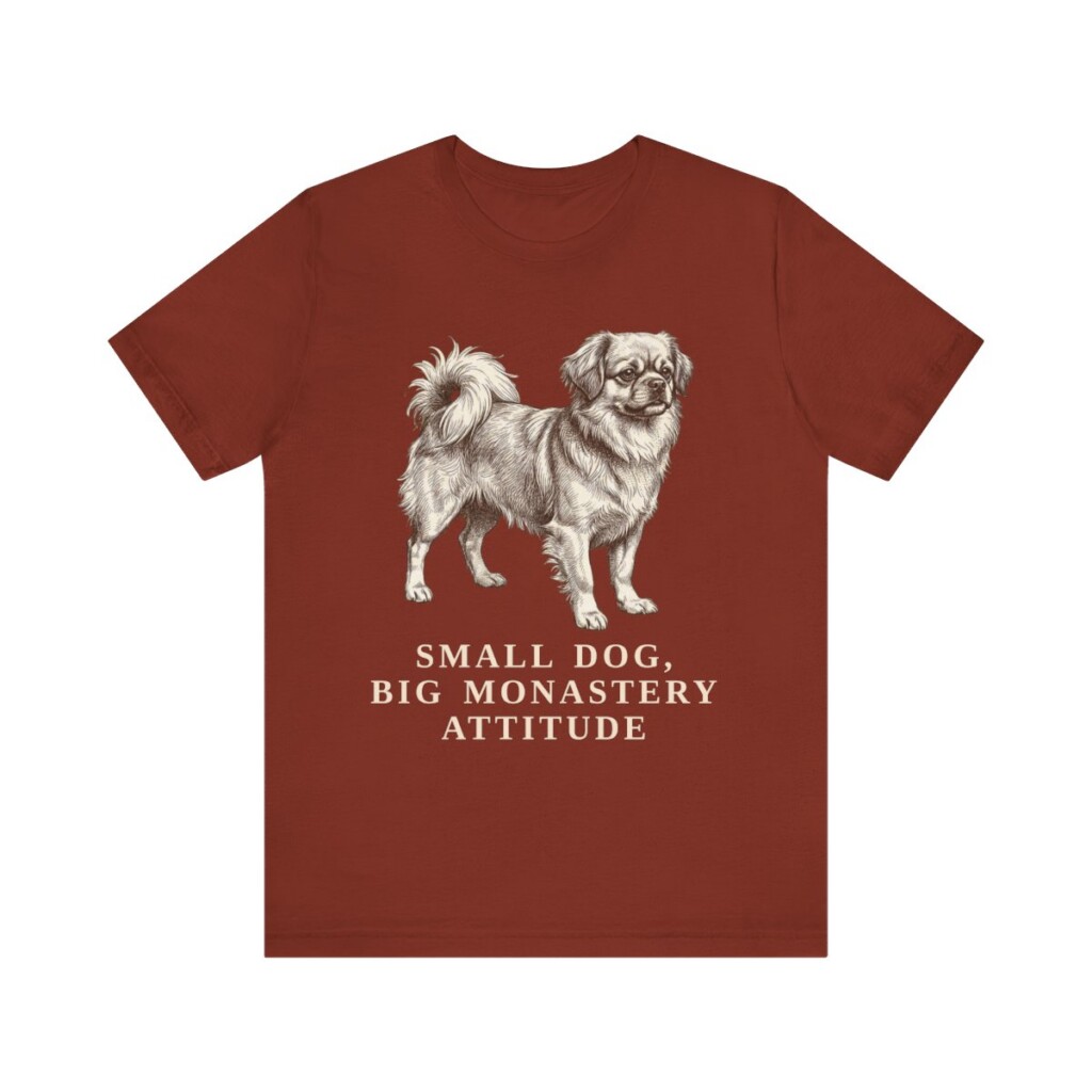 Tibetan Spaniel Humor Shirt, Vintage Dog Sketch Tee, Dog Humor Gift