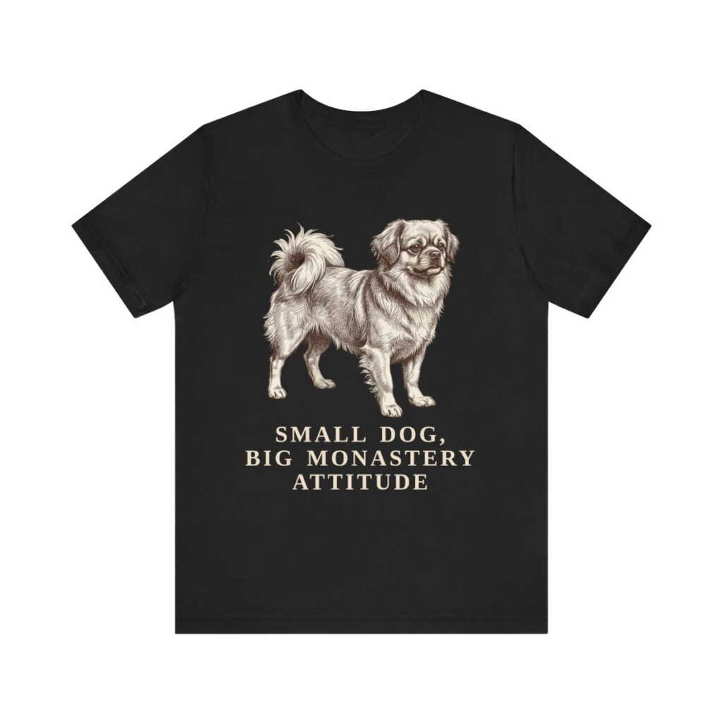 Tibetan Spaniel Humor Shirt, Vintage Dog Sketch Tee, Dog Humor Gift
