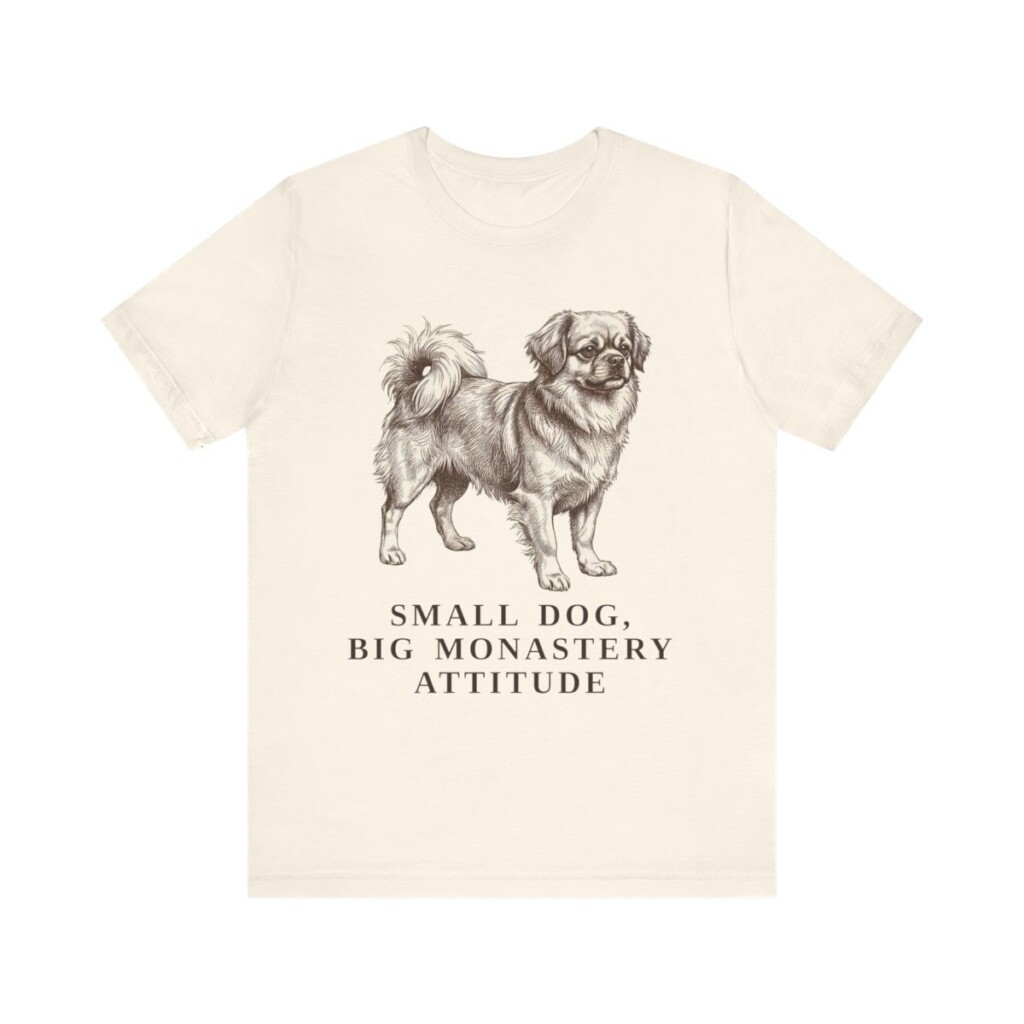 Tibetan Spaniel Humor Shirt, Vintage Dog Sketch Tee, Dog Humor Gift